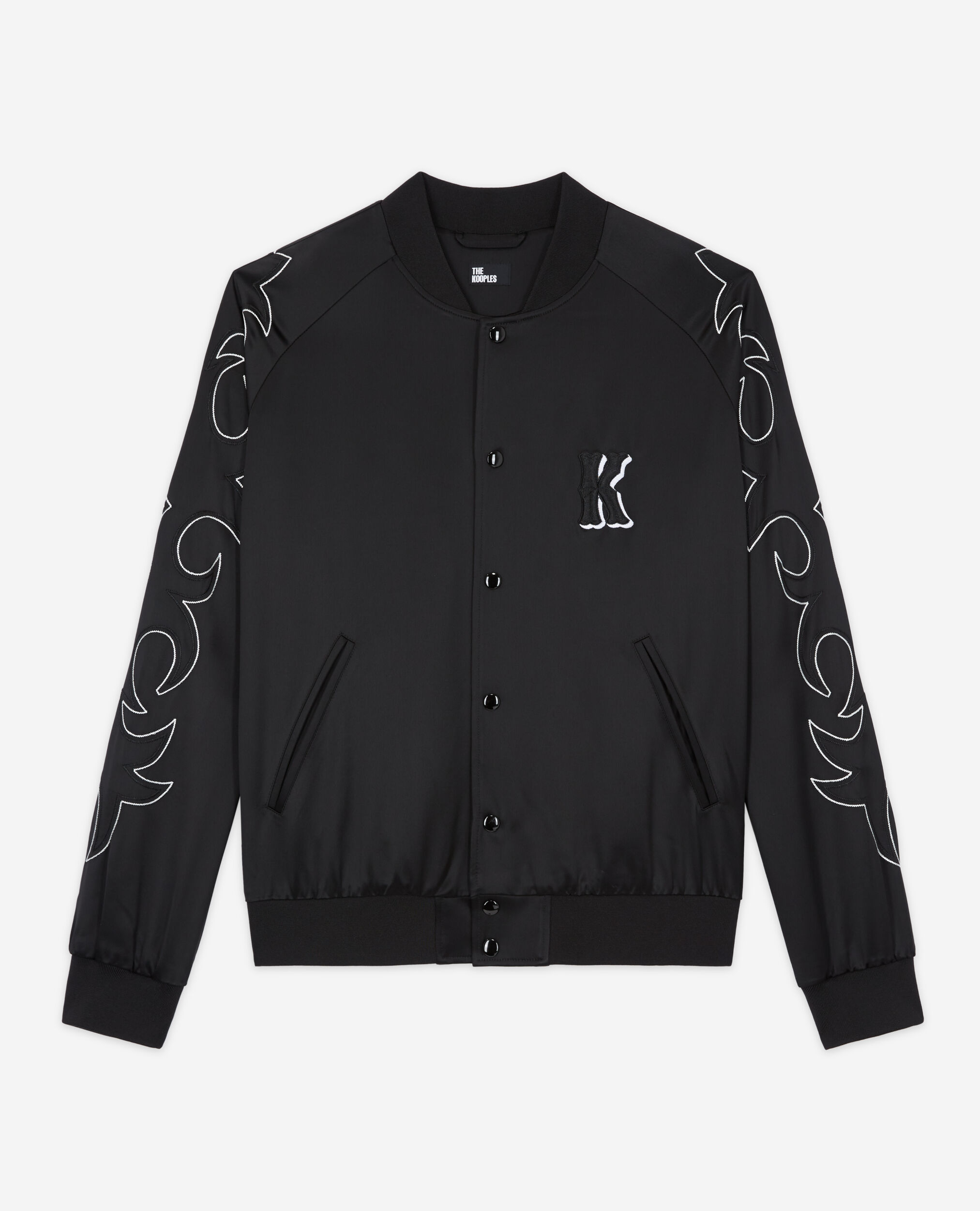 Black Teddy jacket with Western style embroidery The Kooples