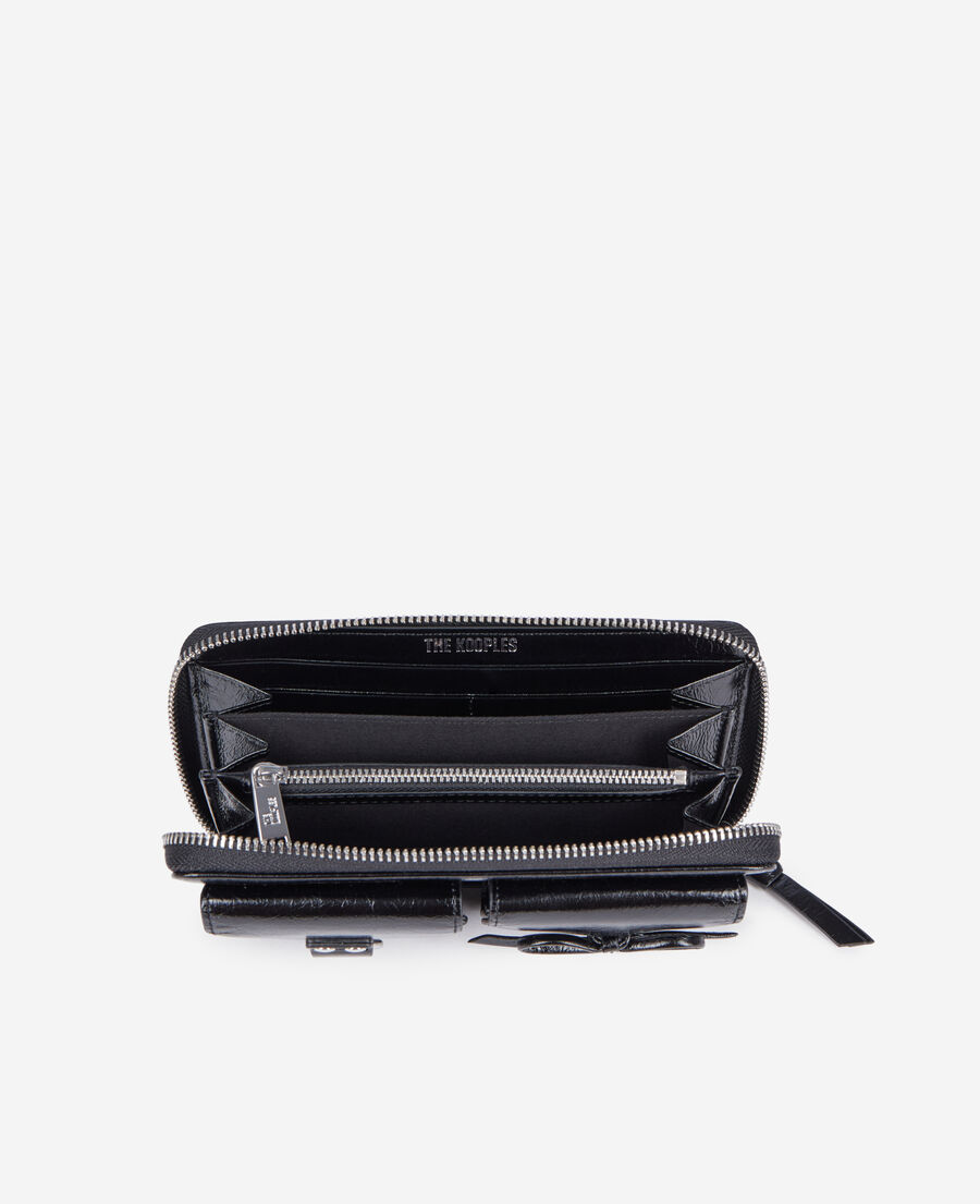 The Kooples F BLACK amelia black leather wallet