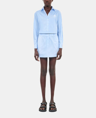 The Kooples WOMEN BLUE WHITE short striped shirt