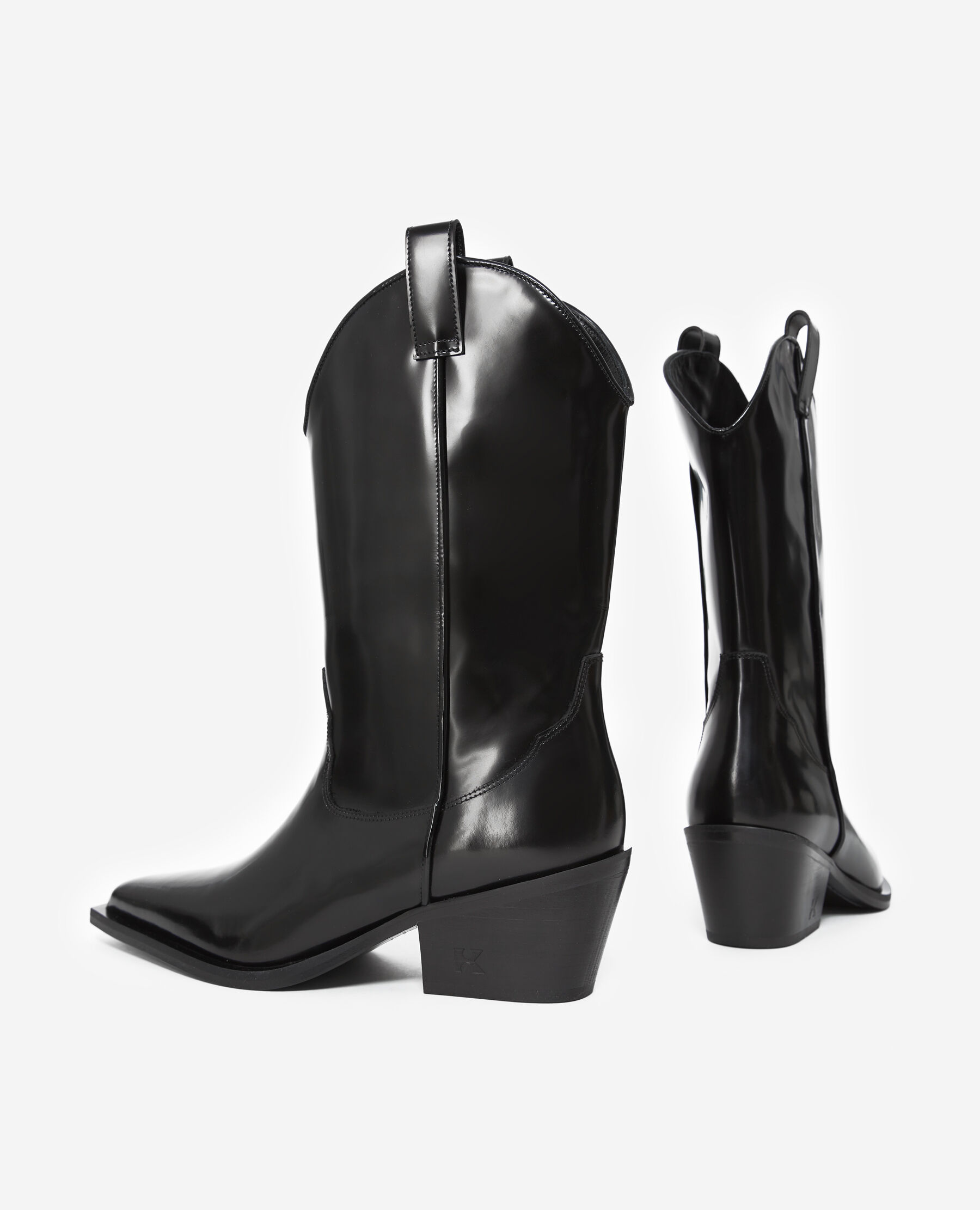 Heeled western discount ankle boots