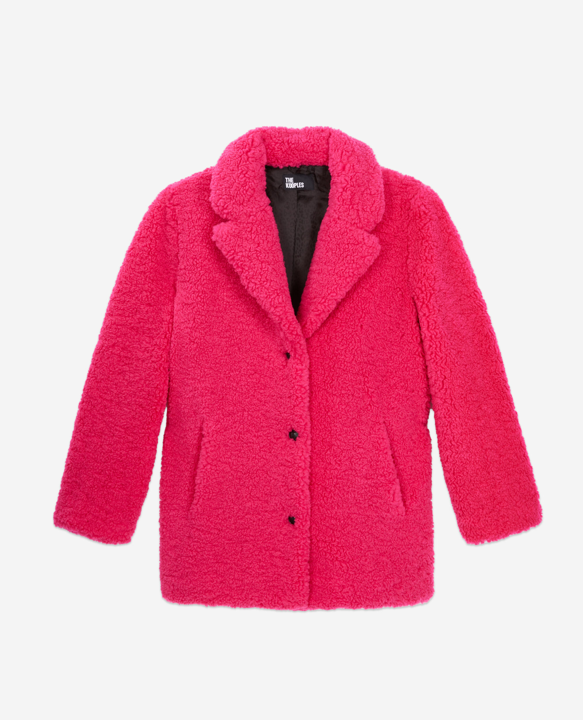 Pink fuzzy coat clearance