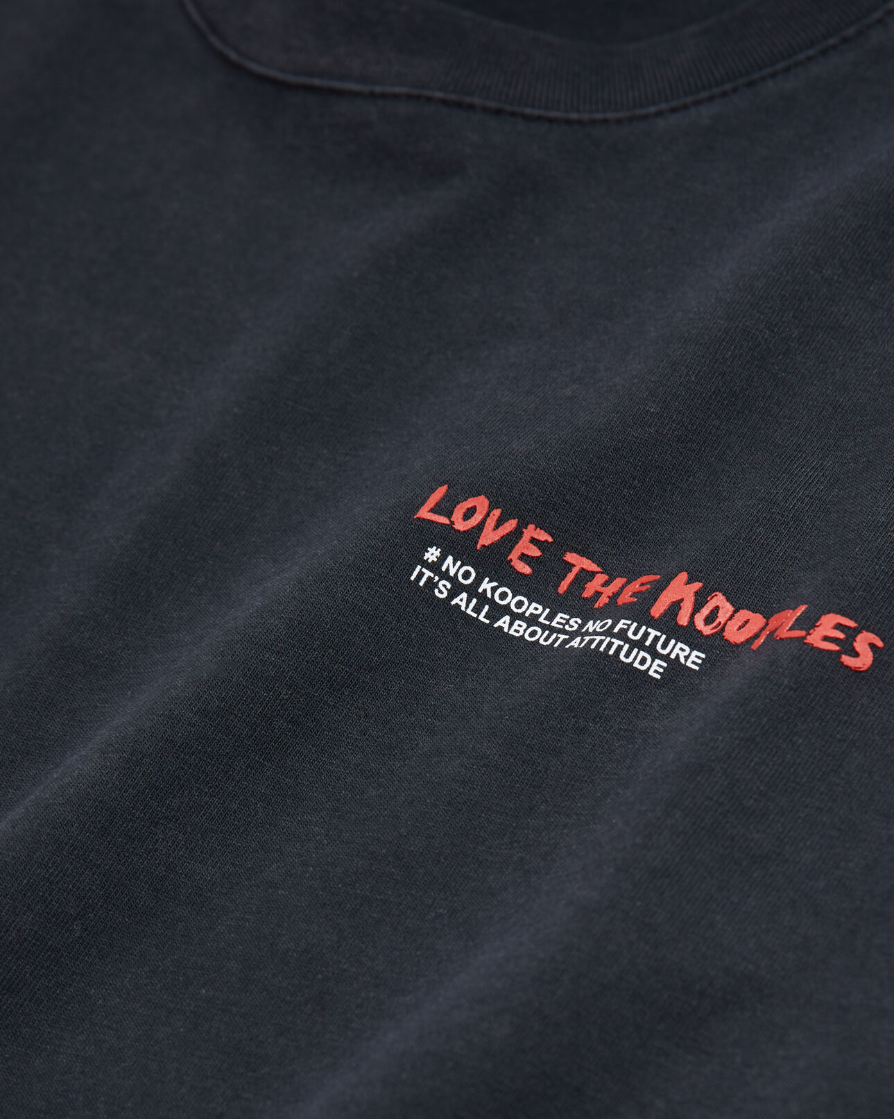 The Kooples HOMME BLACK WASHED t-shirt homme love kooples noir