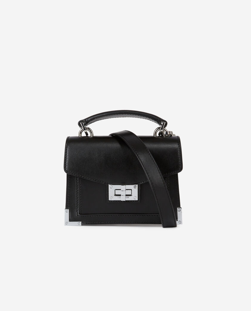 The Kooples FEMME BLACK STONE sac emily nano en cuir noir