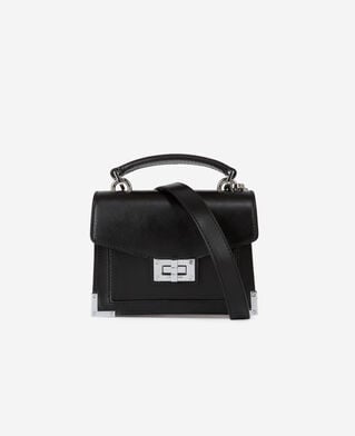 The Kooples FEMME BLACK STONE sac emily nano en cuir noir