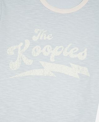 The Kooples F LIGHT BLUE t-shirt with light blue screen print