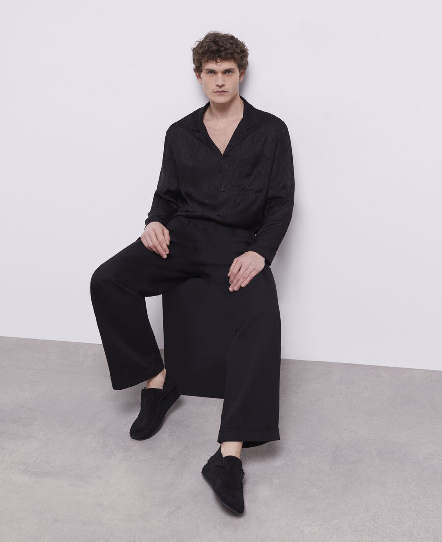 black suede leather shoes
