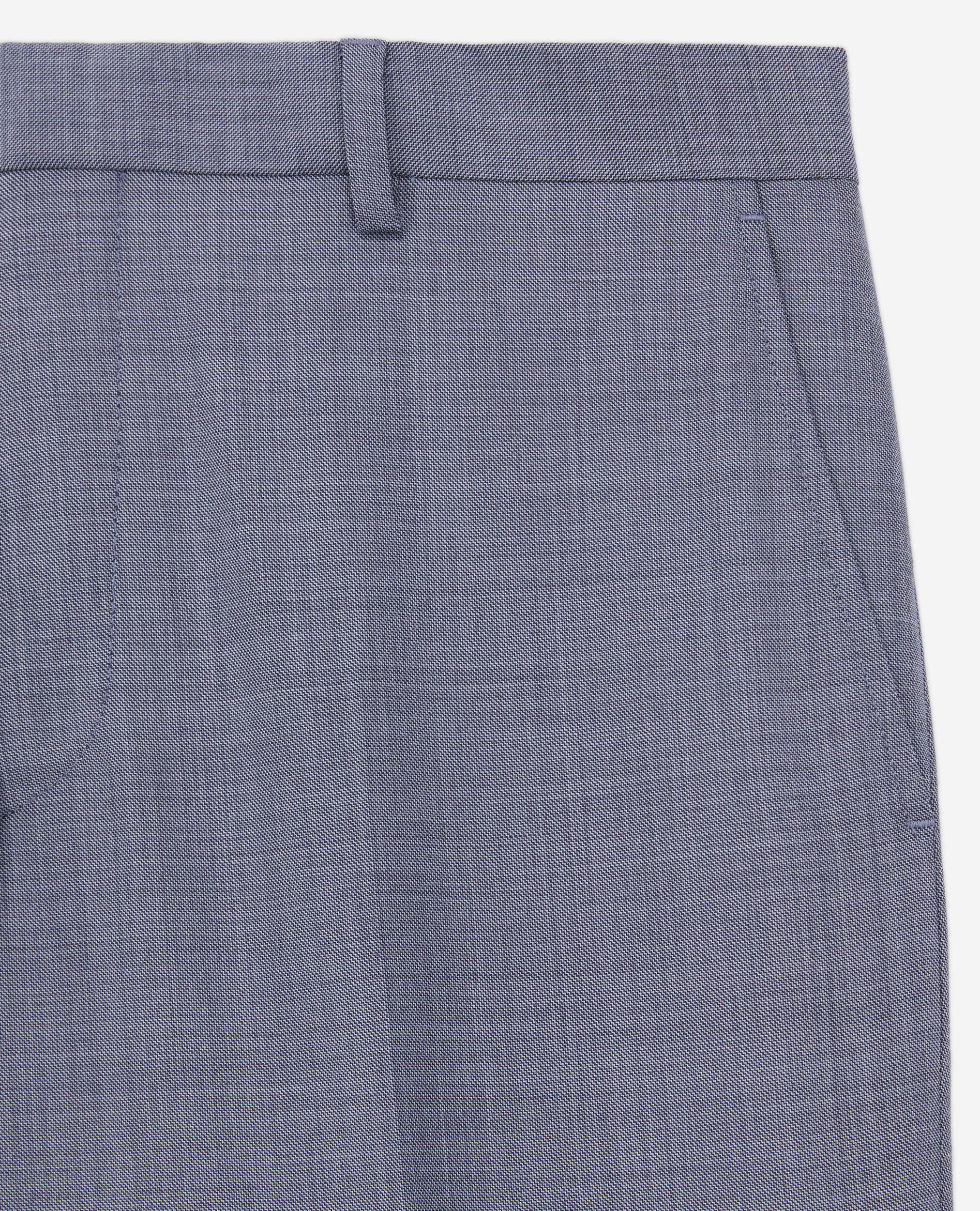 Blue and grey checkered wool suit trousers, LIGHT BLUE, hi-res image number null