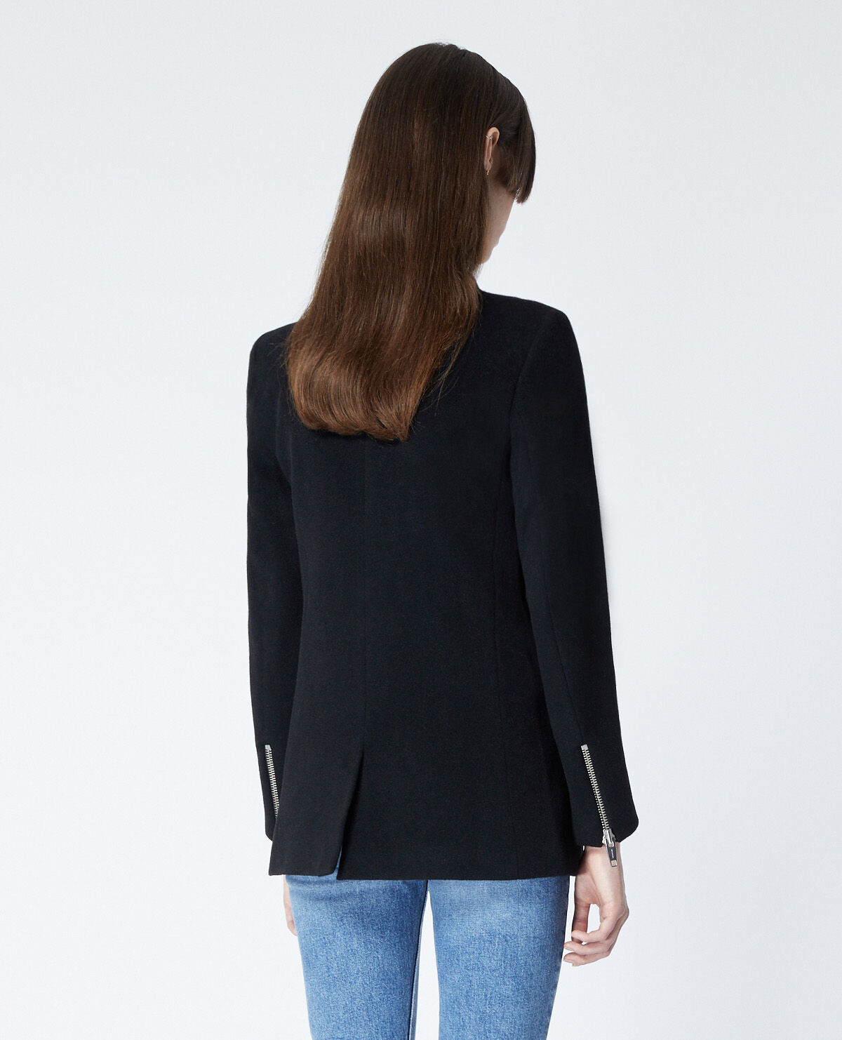 Veste noire laine femme on sale