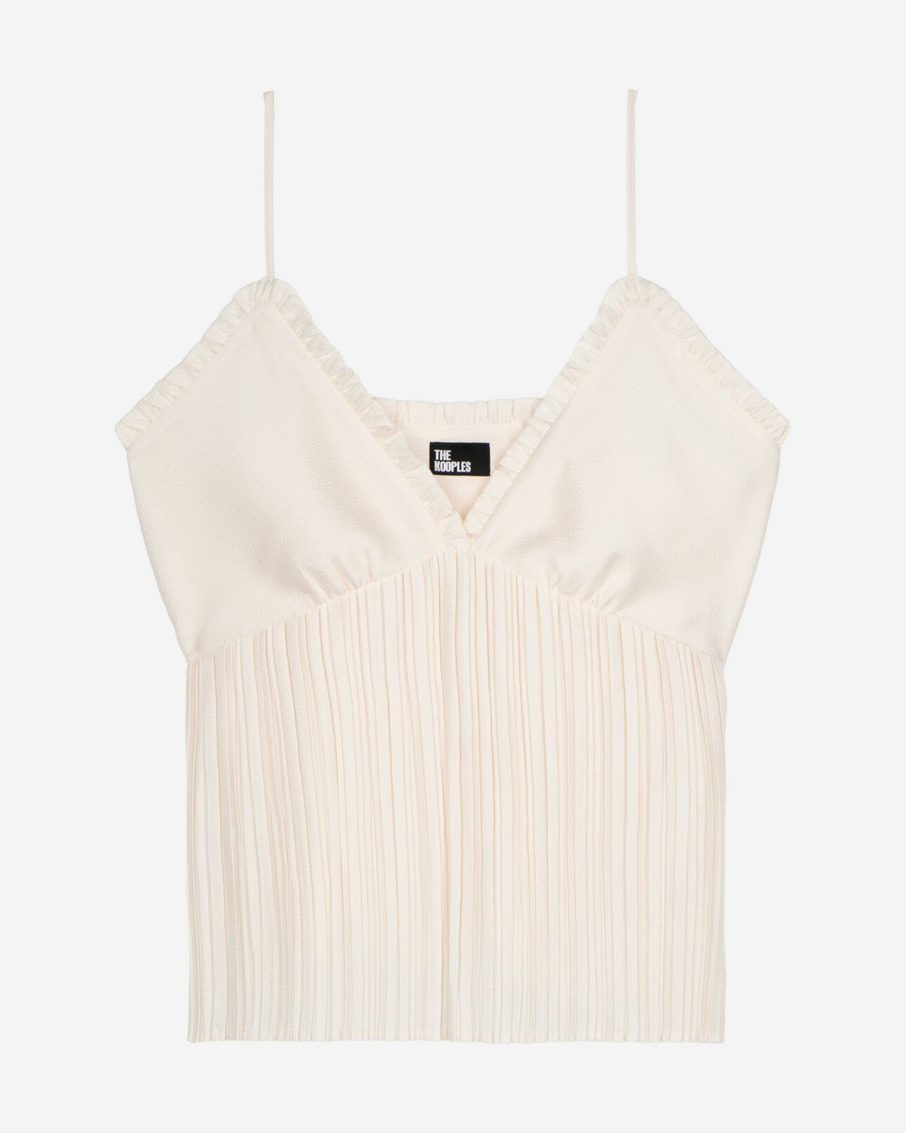 The Kooples FEMME ECRU caraco plissé ecru
