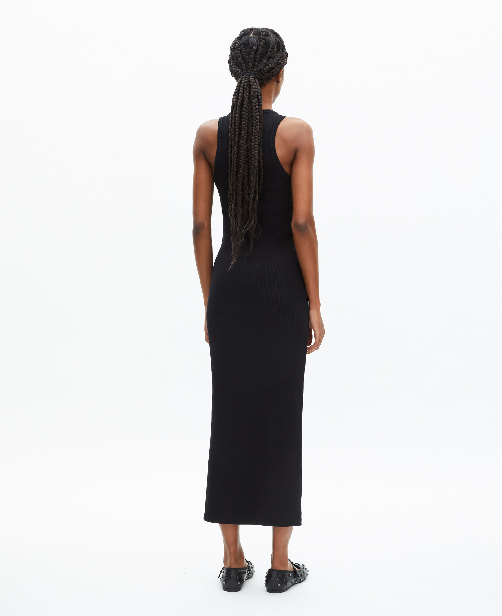 The Kooples WOMEN BLACK long black sleeveless dress