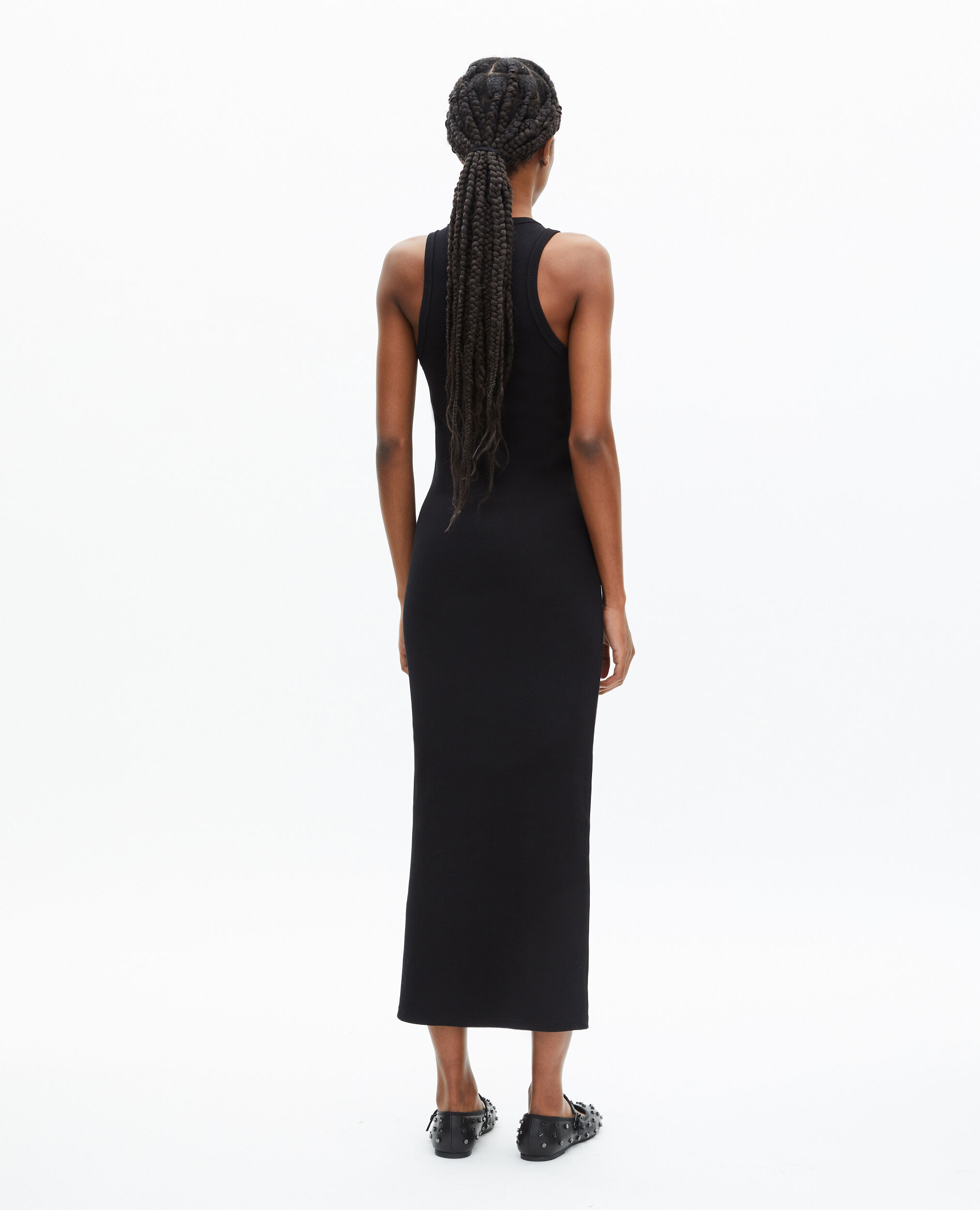 Long black sleeveless dress, BLACK, hi-res image number null