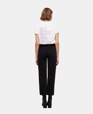 The Kooples FEMME BLACK WASHED jean droit noir