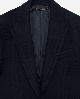 The Kooples FEMME NAVY veste en tweed en laine marine