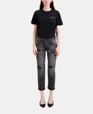 The Kooples F LIGHT GREY MEL/WHITE grey straight jeans