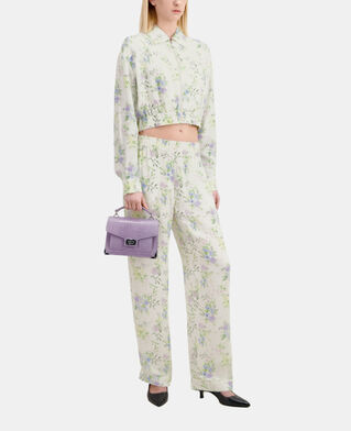 The Kooples DAMEN LIGHT BLUE/WHITE hose mit print