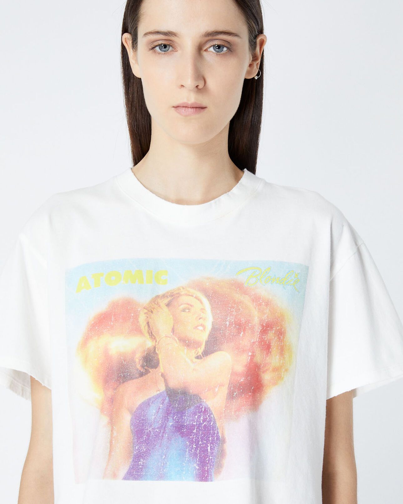 The Kooples FEMME ECRU t-shirt écru coton motif blondie