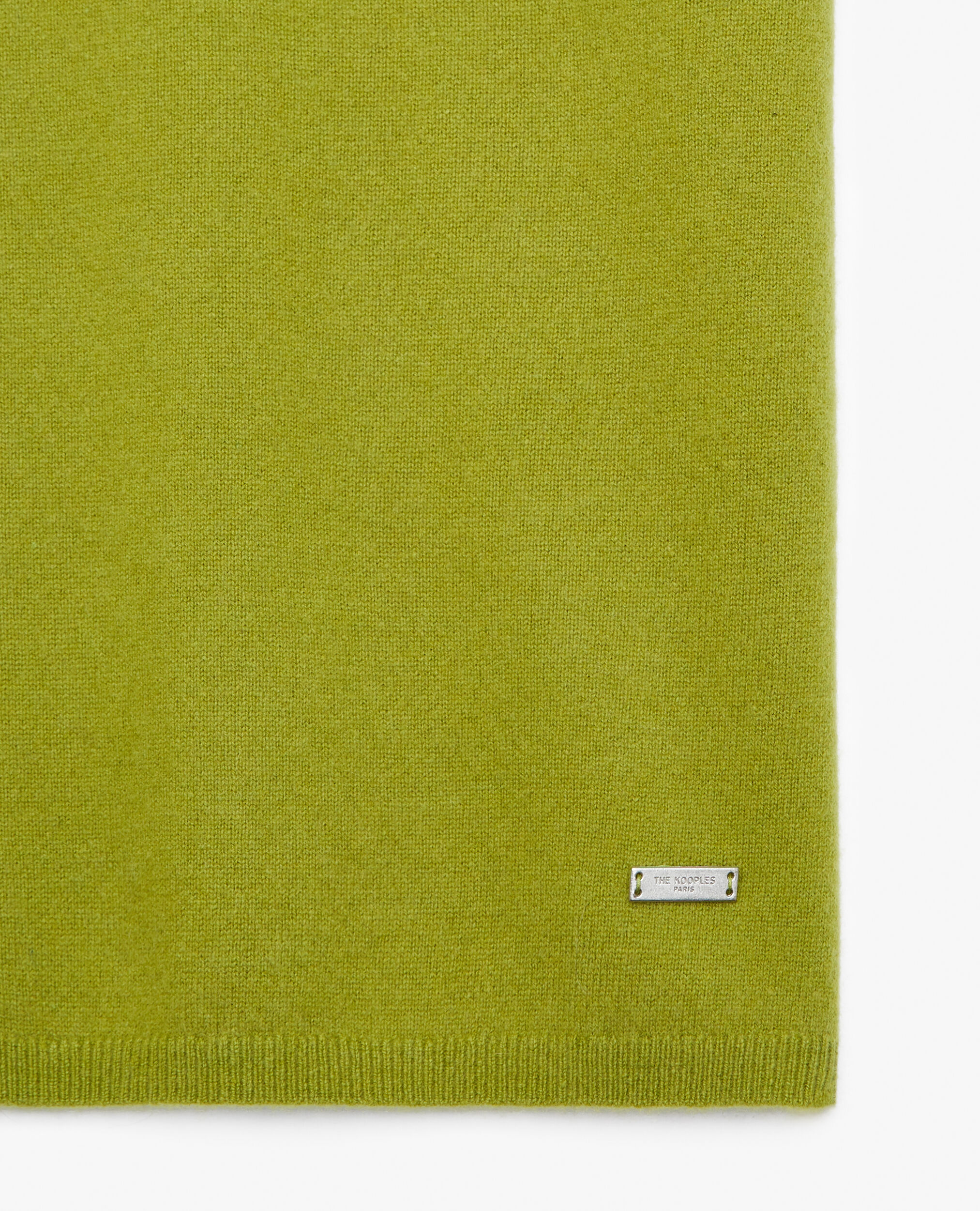 Jersey cachemira verde ajustado redondo, GREEN, hi-res image number null