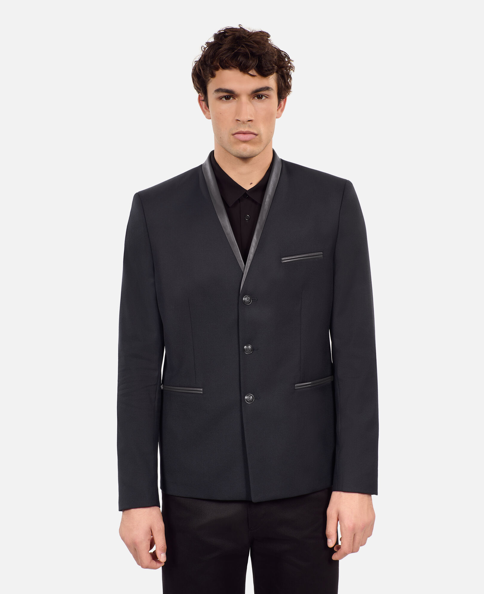 The Kooples HOMME BLACK blazer en laine noir