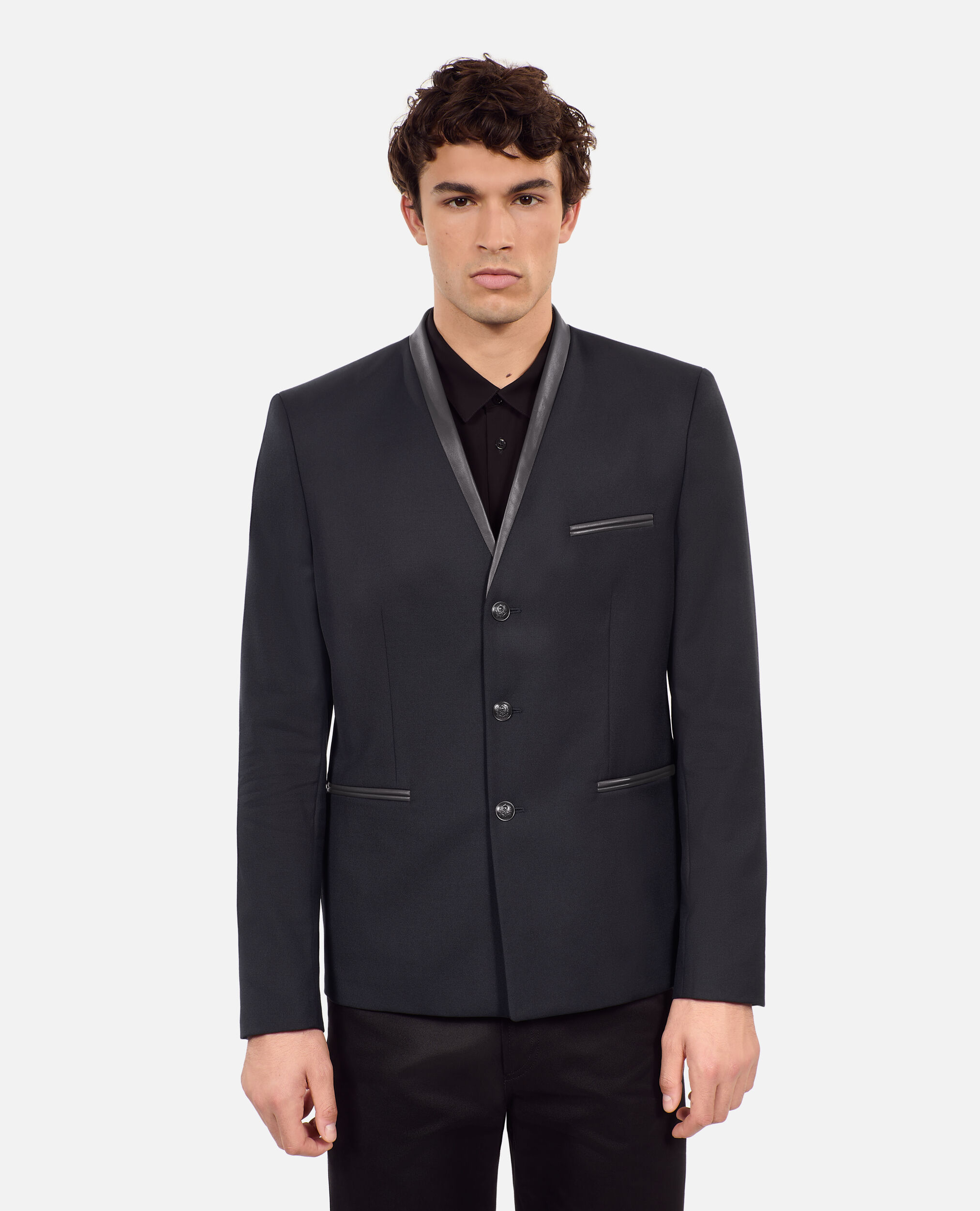Blazer en laine noir, BLACK, hi-res image number null