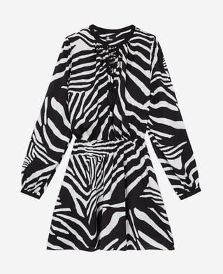 The Kooples FEMME BLACK WHITE robe courte imprimée