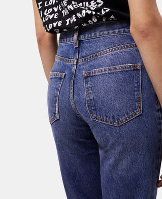 The Kooples F BLUE DENIM blue straight-cut jeans