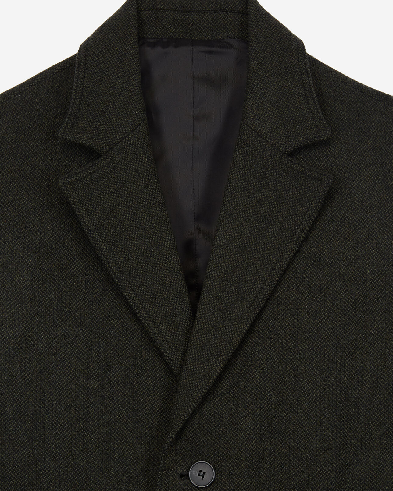 The Kooples HOMME KAKI manteau droit chiné