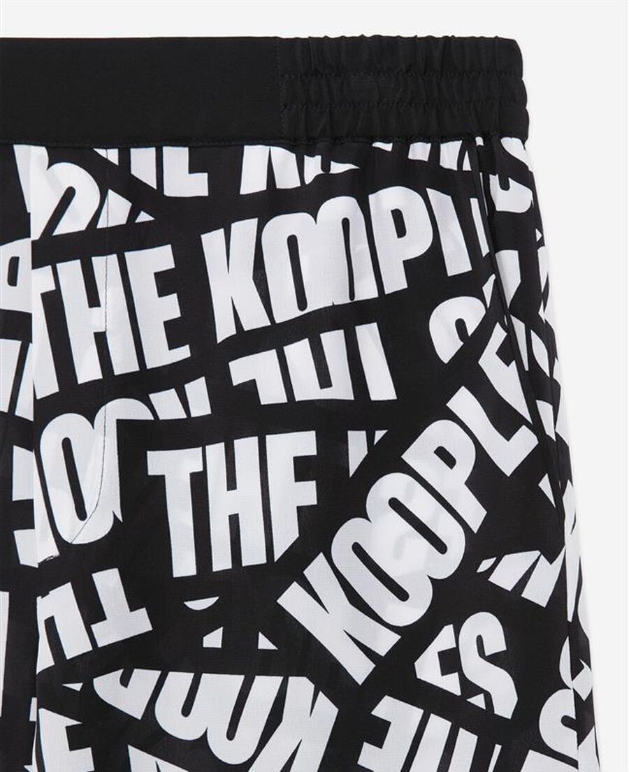 The Kooples F BLACK / WHITE pants with tape logo