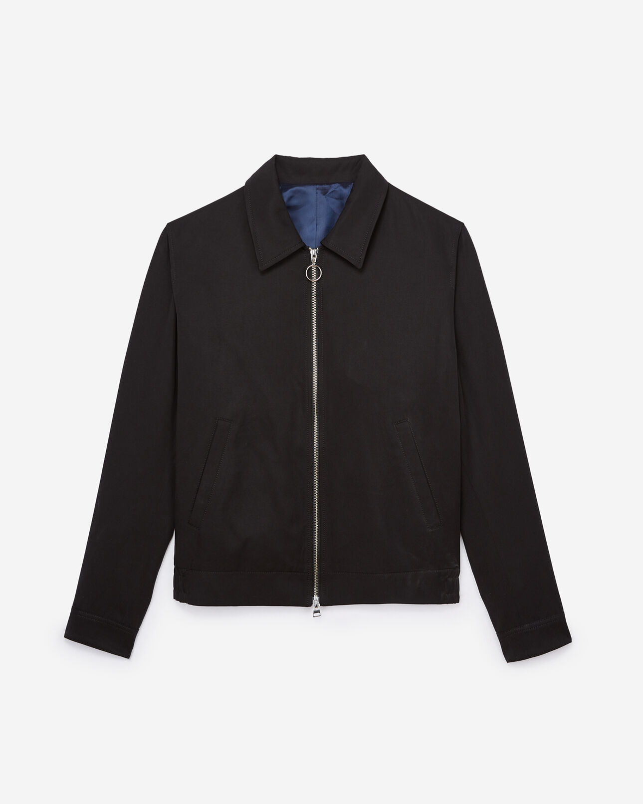 The Kooples MEN BLACK black blouse jacket with embroidery front and back