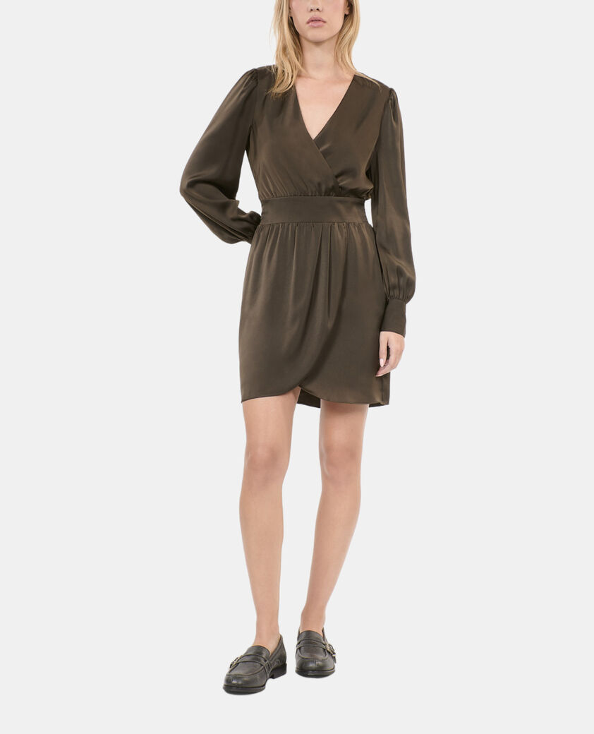 The Kooples WOMEN KAKI short khaki dress