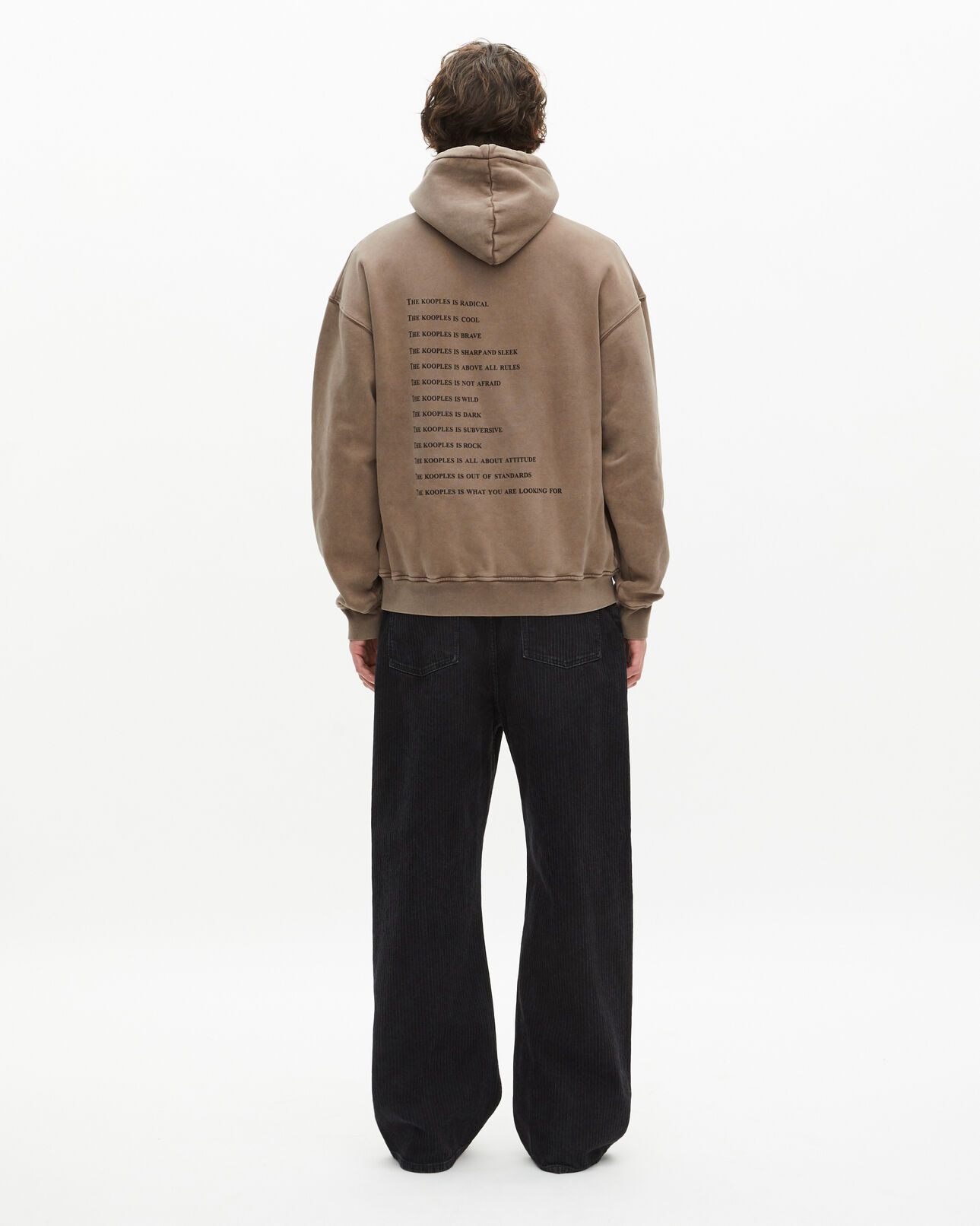 The Kooples MEN CHOCOLATE light brown what is hooded sweatshirt