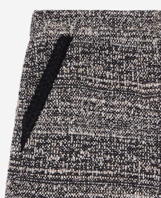 The Kooples DAMEN BLACK WHITE schwarz-weiße shorts aus tweed