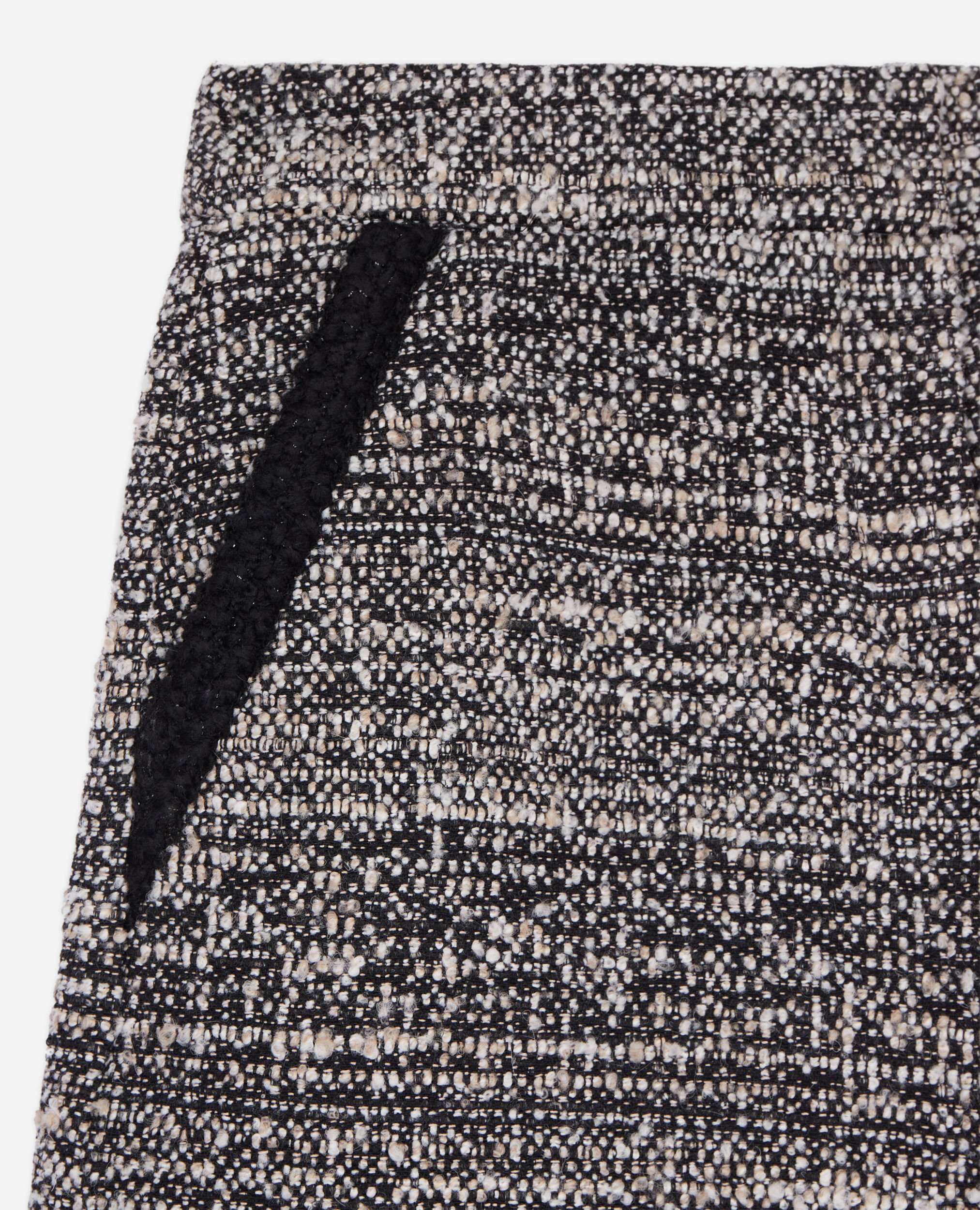 Schwarz-weiße Shorts aus Tweed, BLACK WHITE, hi-res image number null