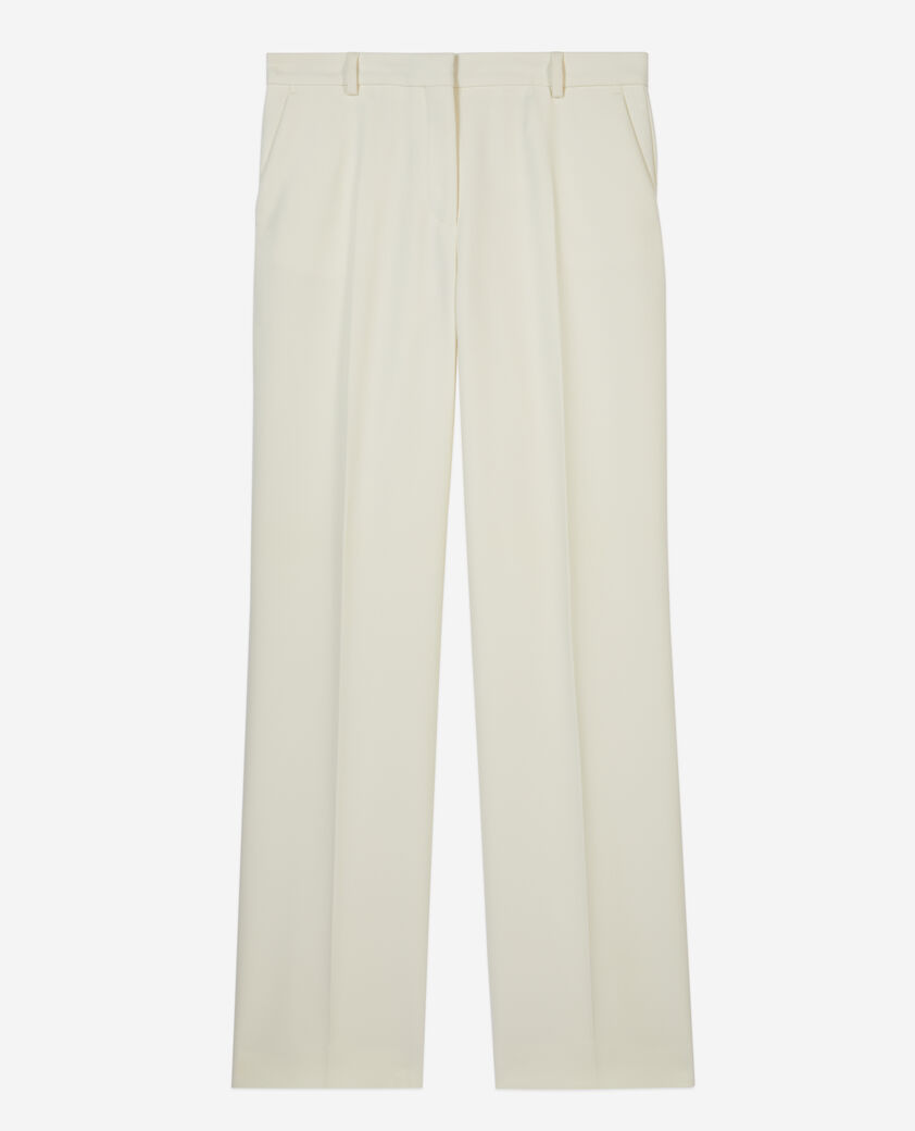 The Kooples WOMEN ECRU ecru straight-cut crepe tailored pants