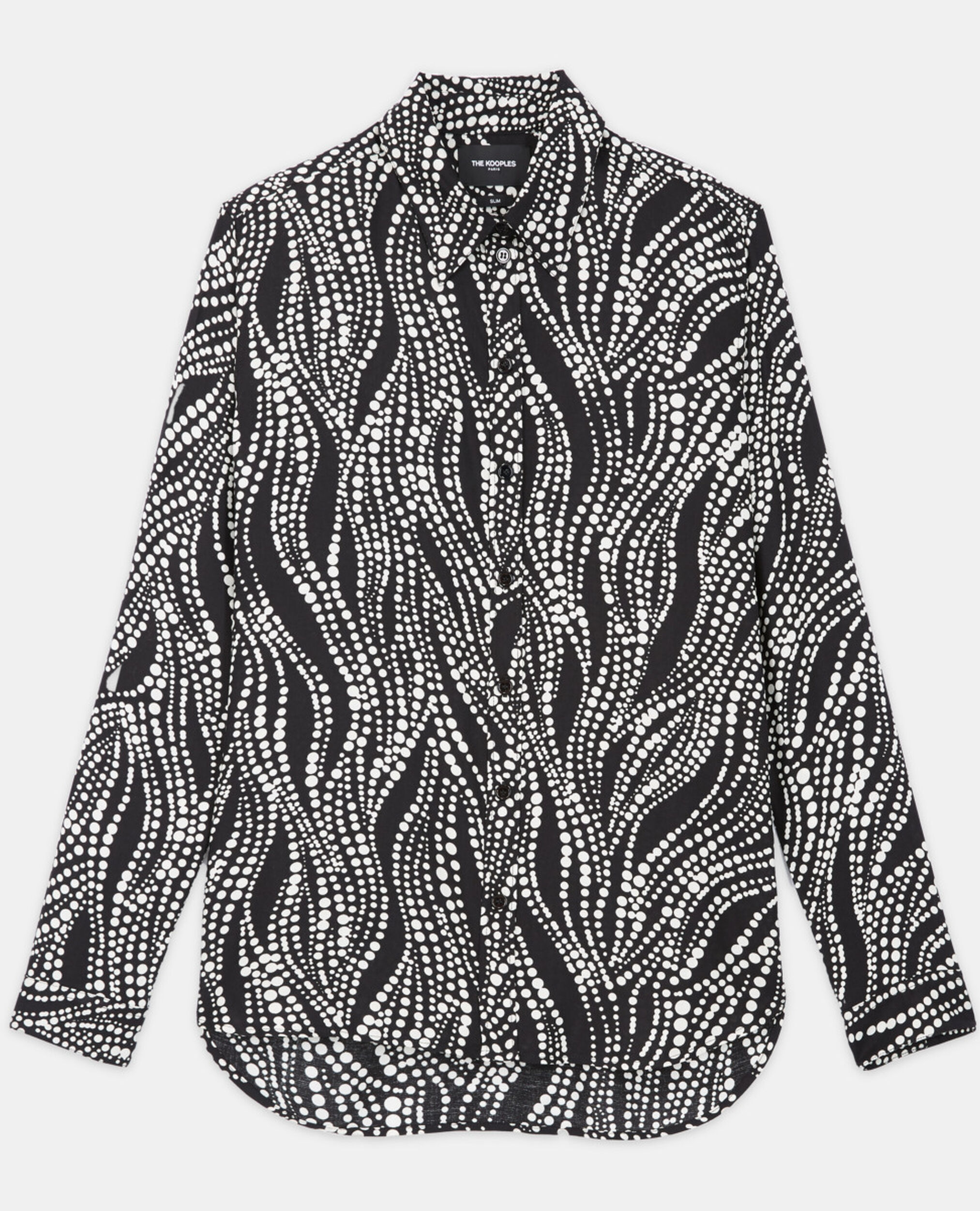 Printed shirt, BLACK WHITE, hi-res image number null