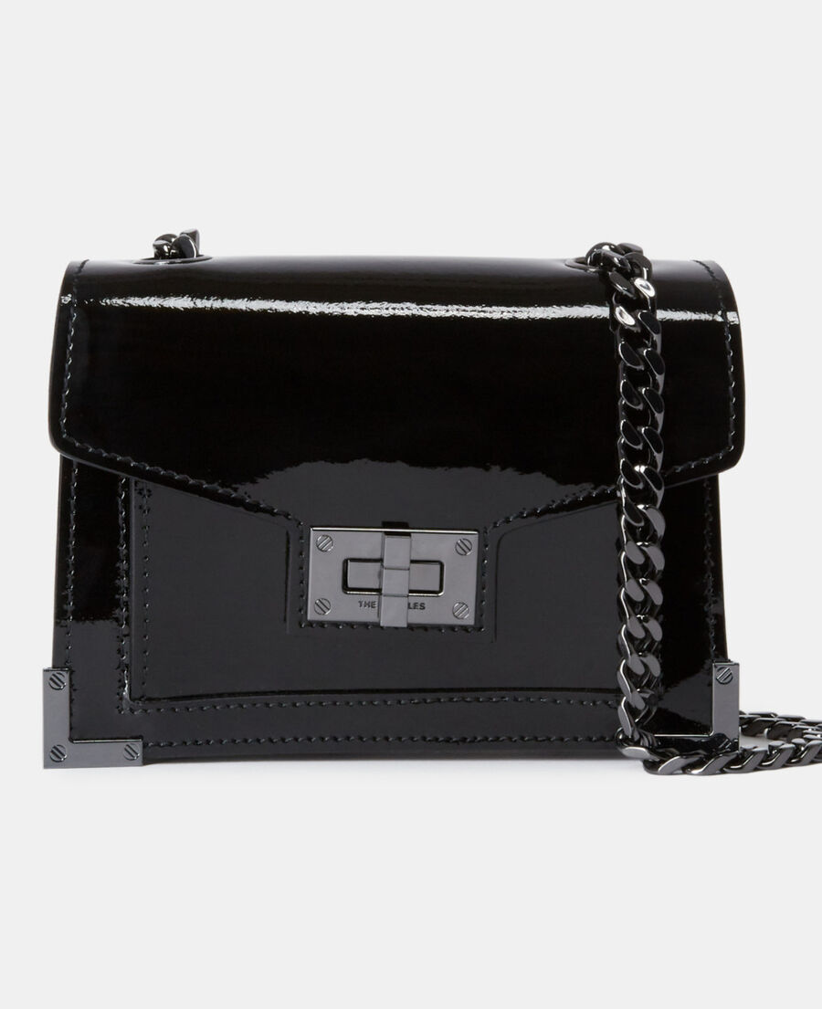 nano emily bag in black leather