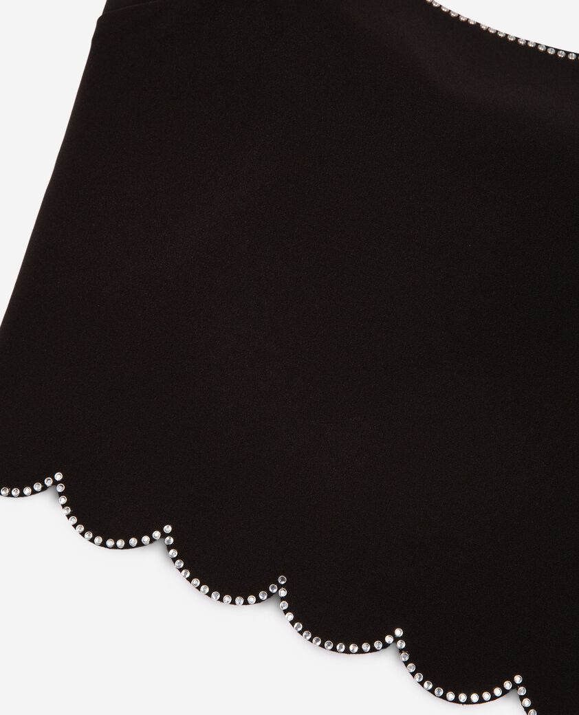 The Kooples FEMME BLACK top avec strass noir