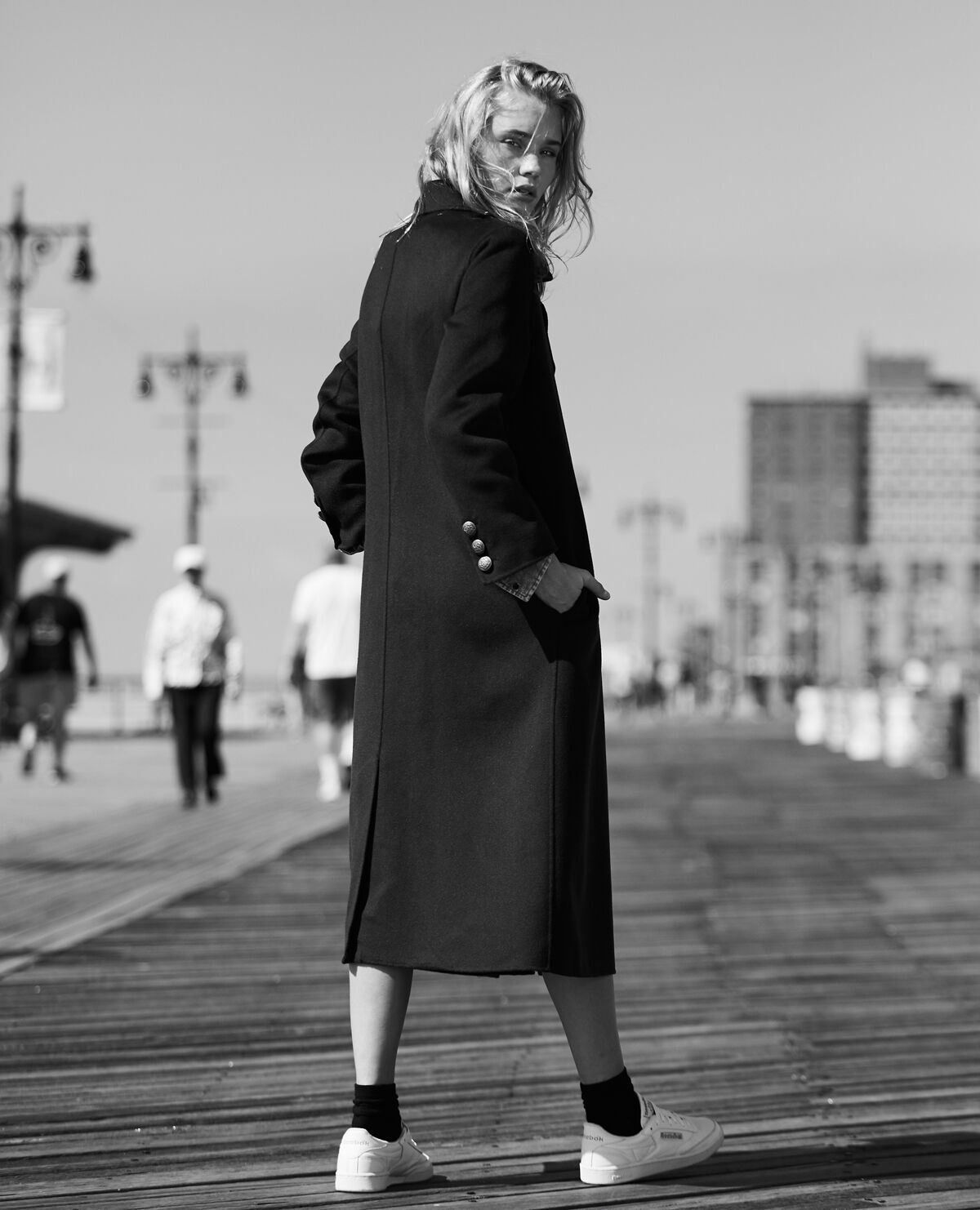 Manteau laine double face kaki