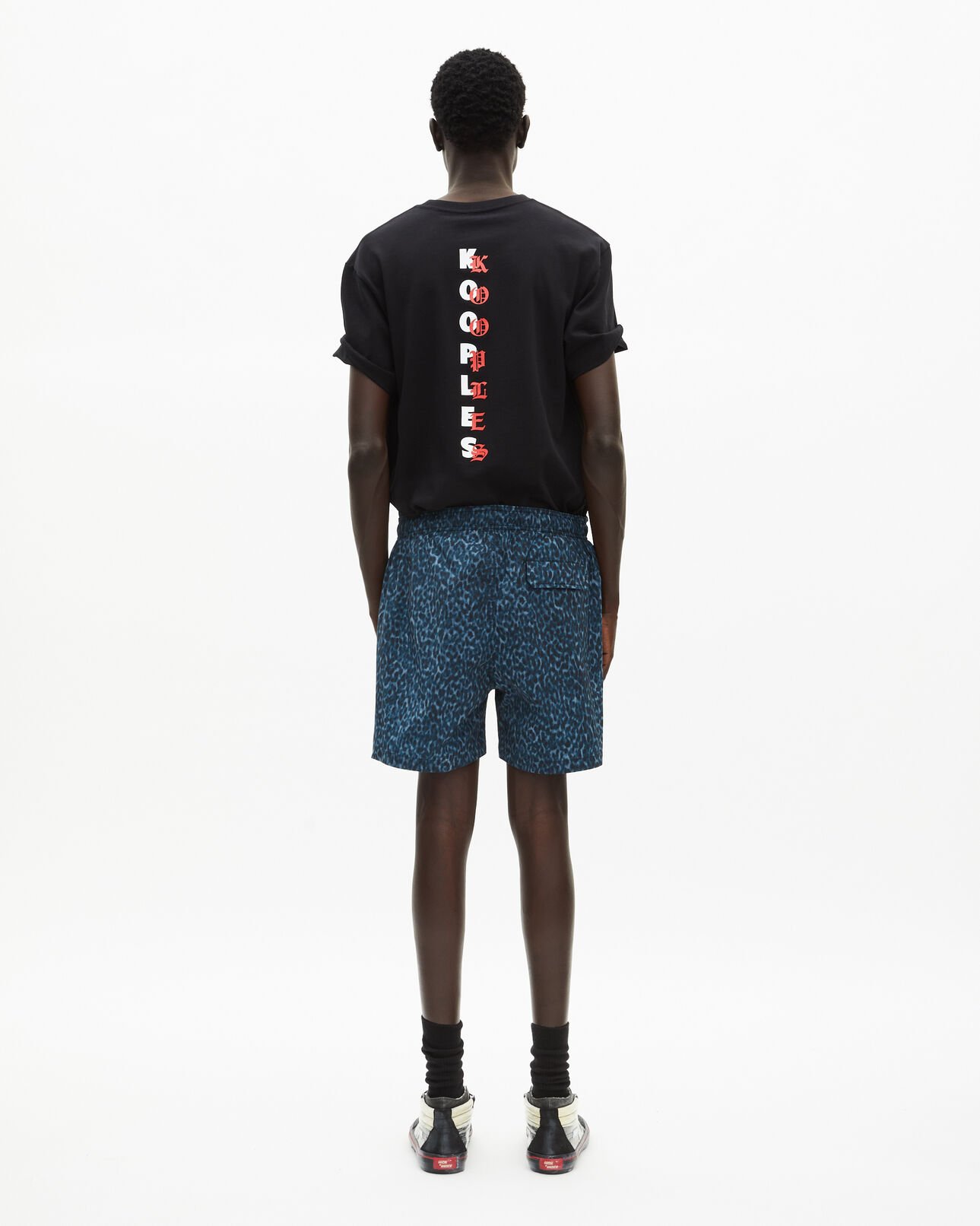 The Kooples HOMME BLUE maillot de bain imprimé bleu