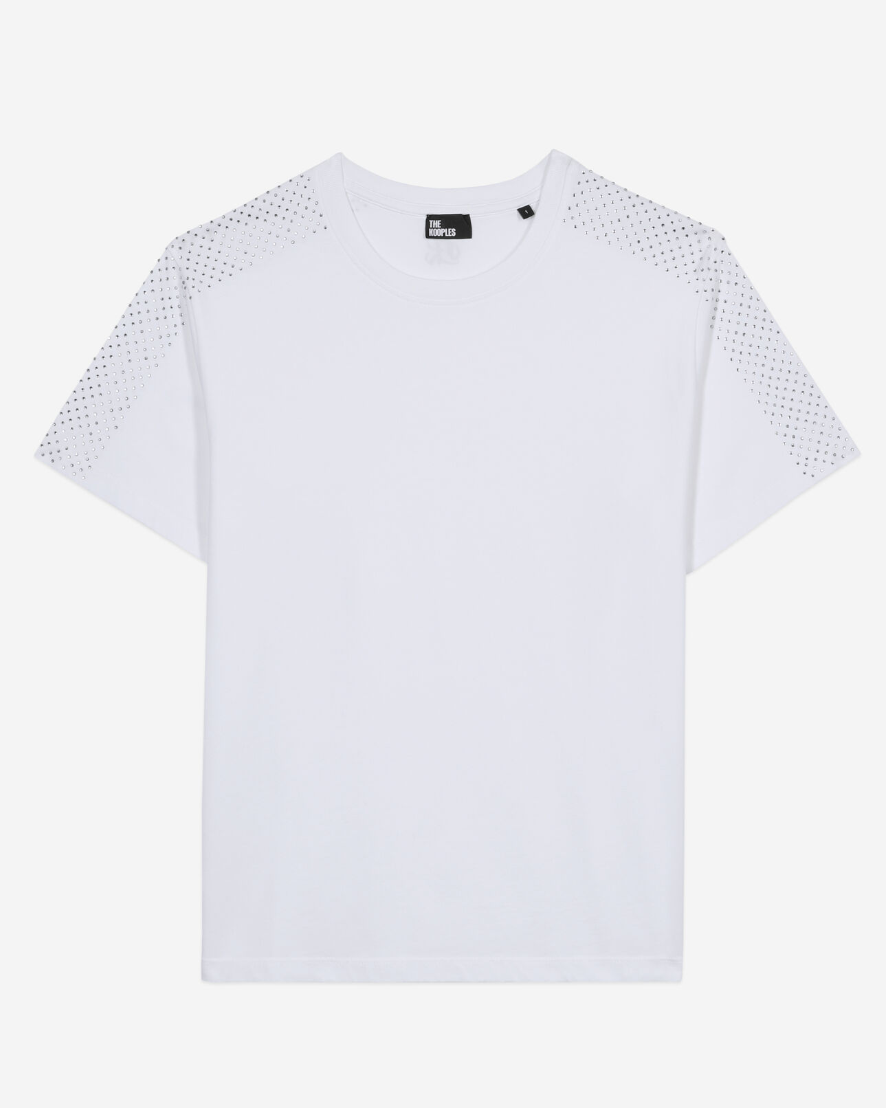 The Kooples FEMME WHITE t-shirt avec strass blanc