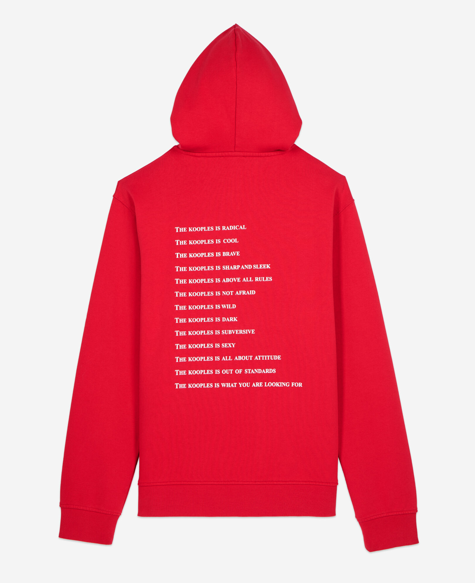 The Kooples HERREN RUBIS rotes kapuzensweatshirt „what is“