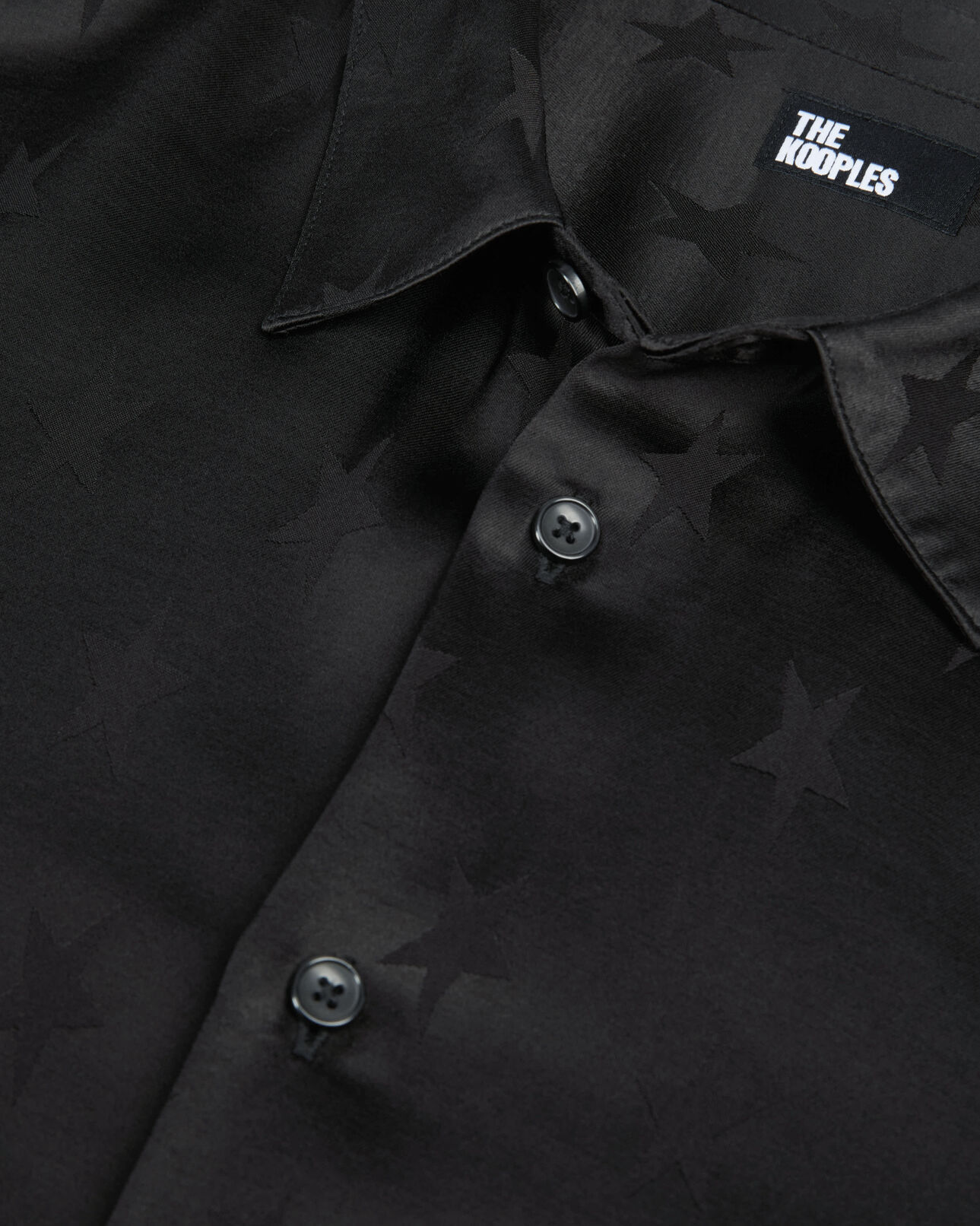 The Kooples MEN BLACK black jacquard shirt with stars