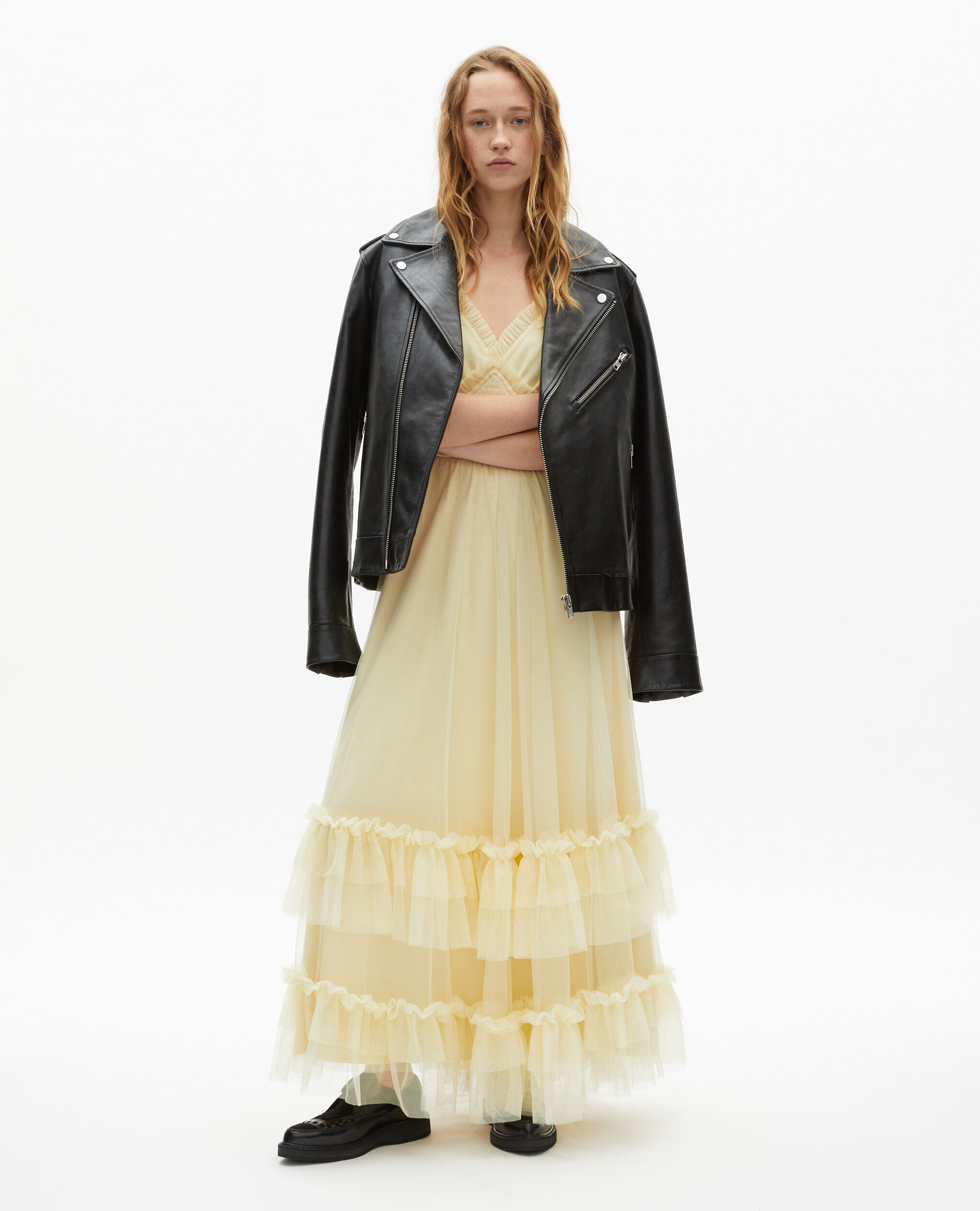 Long yellow tulle dress, LIGHT YELLOW, hi-res image number null