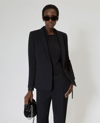 The Kooples F BLACK suit jacket with black lace band