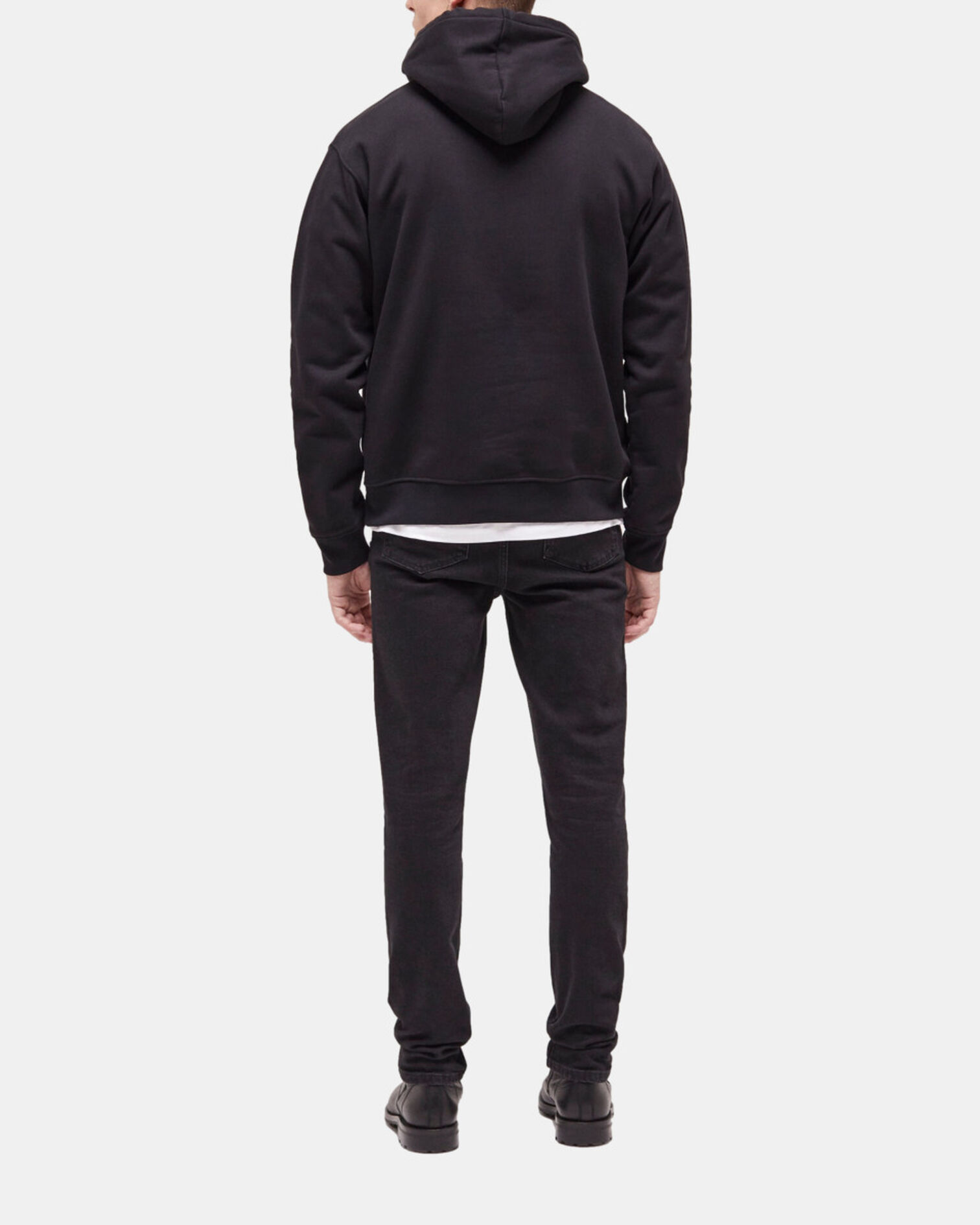 Black logo hoodie, BLACK, hi-res image number null