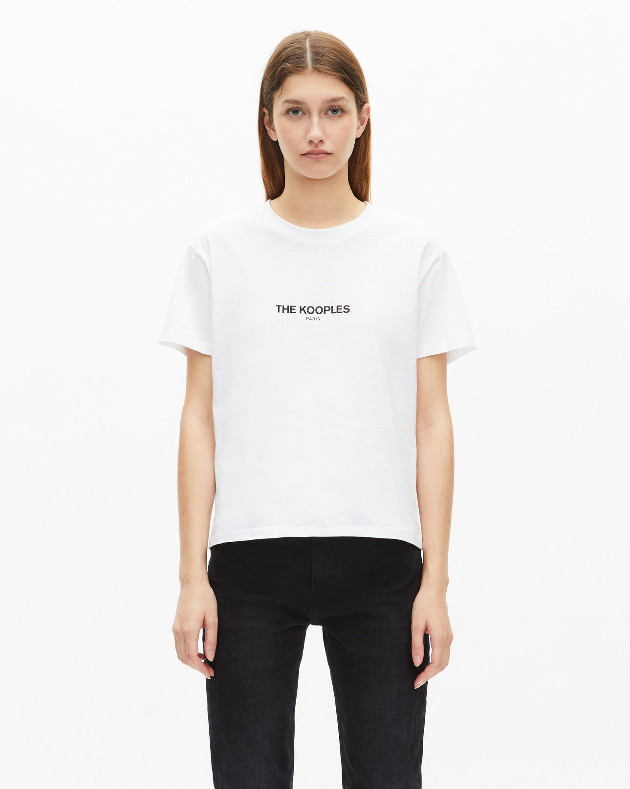 The Kooples FEMME WHITE t-shirt logo blanc