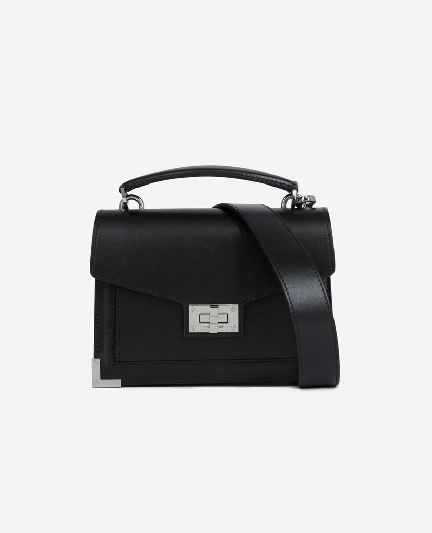 The Kooples FEMME BLACK BRUT sac emily small en cuir noir