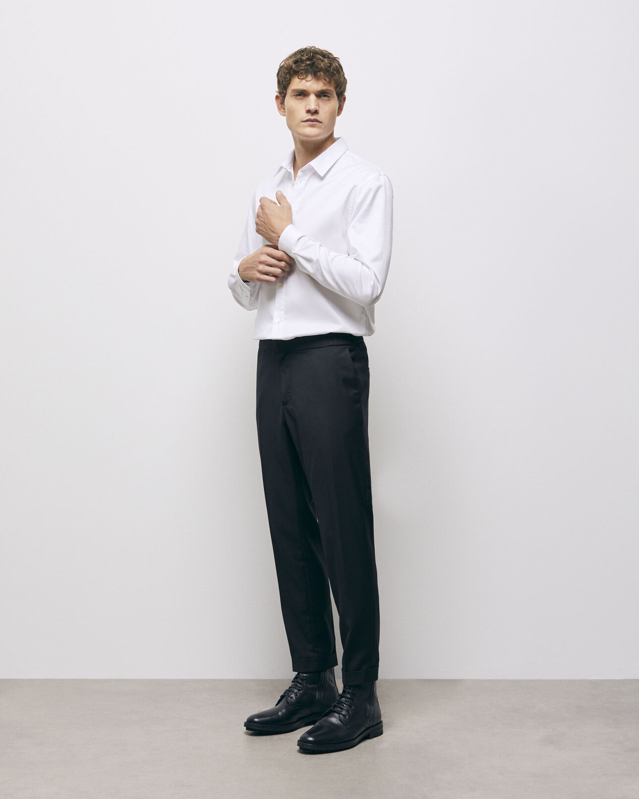 The Kooples MEN BLACK black wool pants