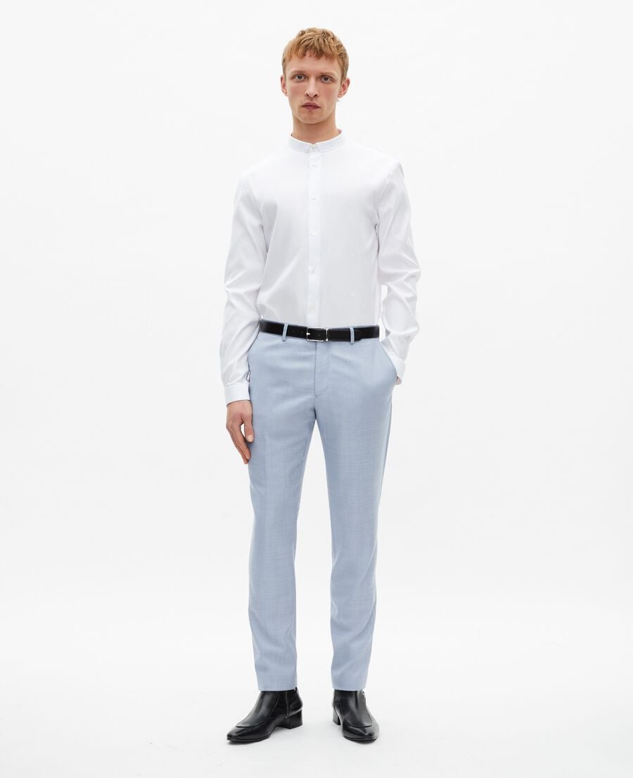 The Kooples HERREN BLUE blaue slim fit anzughose aus wolle