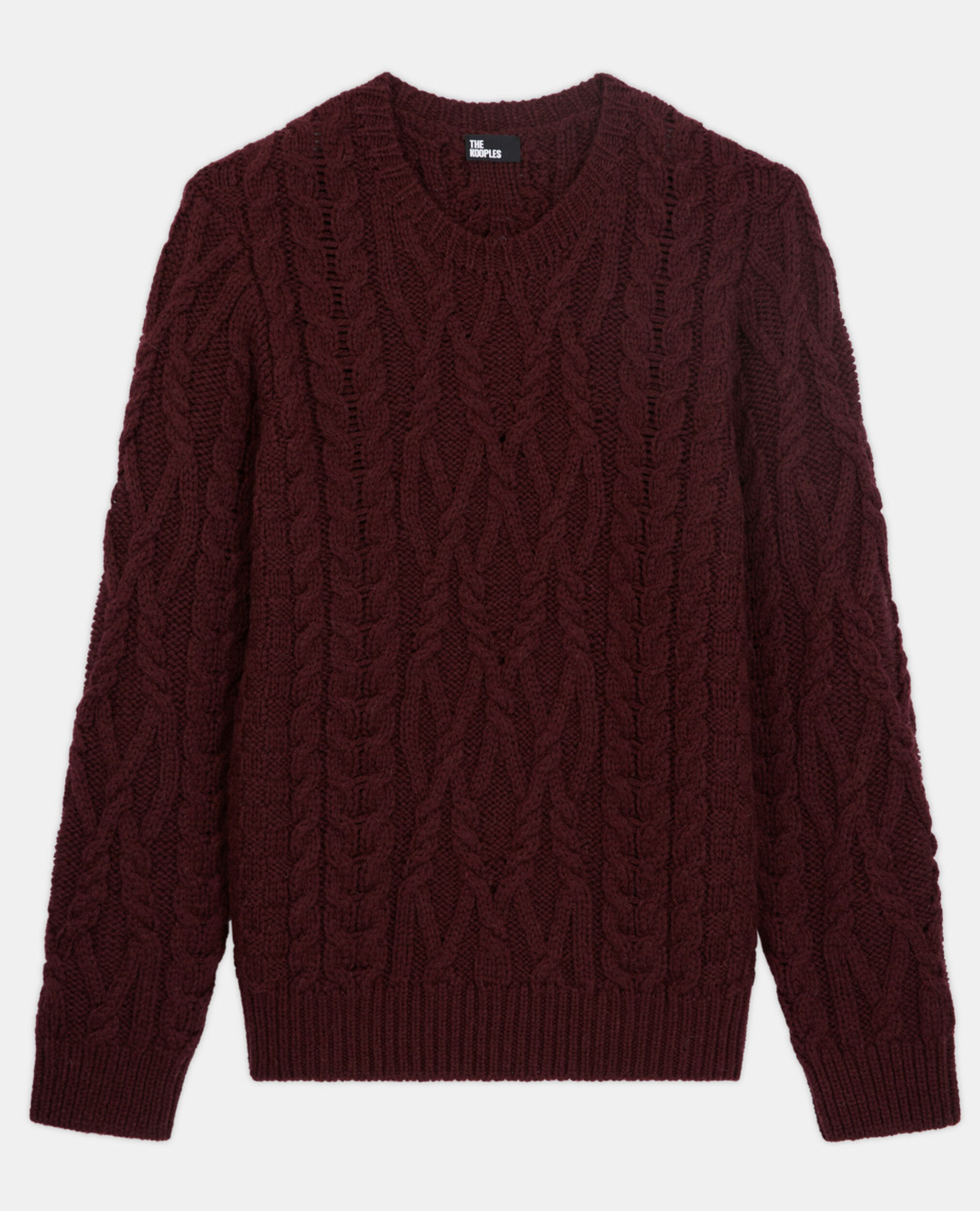 Pull en laine rouge, BURGUNDY, hi-res image number null