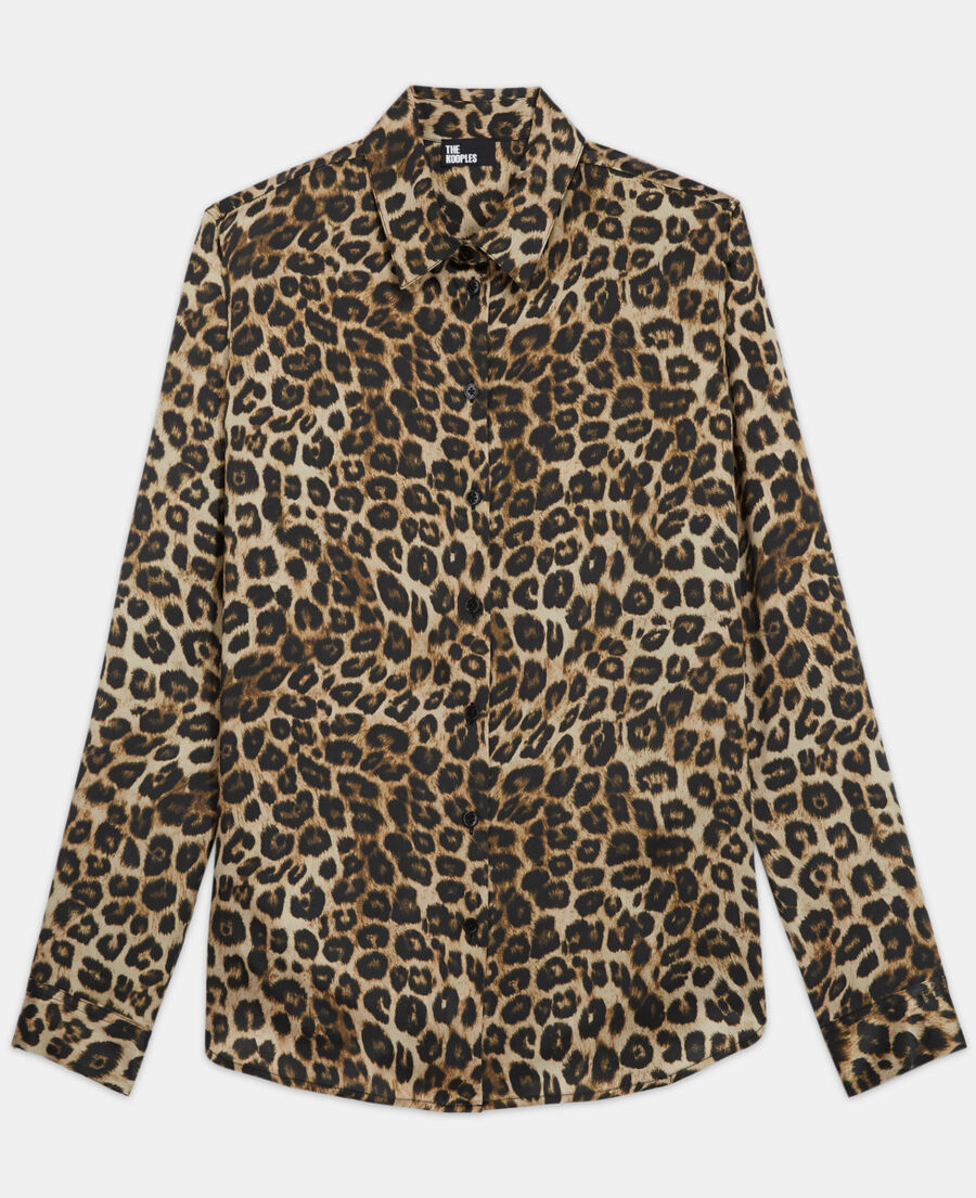 leopard print silk shirt